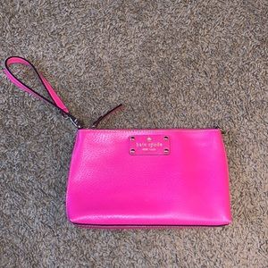 Hot pink Kate Spade wristlet.
